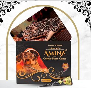 Cônes de henné faciles à appliquer, haute qualité, couleurs rouge, noir, marron, prêts à l'emploi, certifiés Halal, vente en gros - Product Image 3
