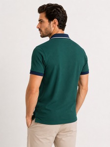 เสื้อโปโลชายสีเขียว แขนสั้น ปักโลโก้ สวมใส่สบาย แห้งเร็ว ออกแบบได้ตามต้องการ - Product Image 3