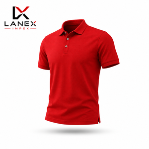 Polo rouge personnalisé avec logo en gros |   Polo en polyester de haute qualité pour uniforme |   Vêtements de golf, professionnels et promotionnels - Product Image 1
