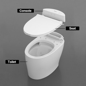 Inodoro Digital [TREVI] ALB-DT100R con Sensor de Asiento y Descarga Automática, Sin Tanque, Doble Descarga, Ahorro de Agua, Moderno, Alargado, para Uso Público - Product Image 6