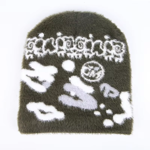 Gorros de Punto de Invierno para Hombre con Logotipo Grande al por Mayor, Gorros Unisex - Product Image 2