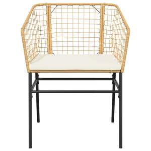 Ensemble de salle à manger de jardin marron, crème et noir - Product Image 5