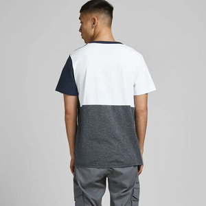 T-shirt à manches courtes pour homme, color block, respirant, en polyester, style adulte, pour l'été - Product Image 2