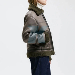 Pakistan Manufacture <b>Men</b> <b>Shearling</b> <b>Jacket</b> made With 100% Leather Material Outdoor Street Wear <b>Shearling</b> <b>Jacket</b> <b>For</b> <b>Men</b> - Product Image 6
