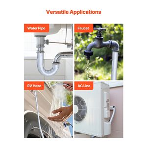 Rotolo isolante autoadesivo in schiuma di alluminio da 10 m x 5 cm per tubi, materiali isolanti termici per tubazioni - Product Image 5