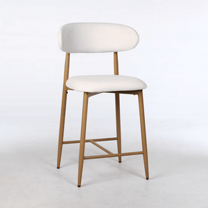 Set di 2 Sgabelli da Bar Moderni Alti, Sedie Imbottite con Gambe in Metallo per Isola Cucina e Sala da Pranzo - Product Image 2