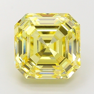 Diamant CVD Jaune Vif Fantaisie 2,01 ct VVS2 Certifié IGI Taille Asscher Diamant de Laboratoire pour la Fabrication de Bijoux IGI - Product Image 5