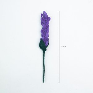 Tiges de fleurs en feutre de lavande faites à la main en gros – Bouquet de fleurs en feutre de laine violet pour l'artisanat DIY, la décoration intérieure, les cadeaux de mariage et la vente en gros - Product Image 4