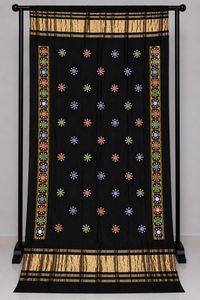 Semi Gajji Dupatta With Original Mirror Work Lagadi Patta Border Traditional Ethnic <b>Wedding</b> Festival Party Wear - Product Image 5
