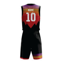 Seragam Basket Logo Kustom Set Jersey Tanpa Lengan & Celana Pendek Warna Solid Produsen Grosir