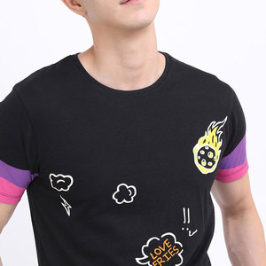 Camiseta de Verano para Hombre, 100% Algodón Tejido, Estilo Casual Hip Hop, Oversize, Streetwear, Personalizable con Transferencia, Ajuste Holgado, Serigrafiado, Liso, de Secado Rápido - Product Image 6