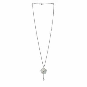 Collier Pendentif Goutte Florale en Argent Sterling 925 avec Perle, Chaîne Minimaliste Élégante pour Femme, Idéal Mariage, Fête et Usage Quotidien - Product Image 2