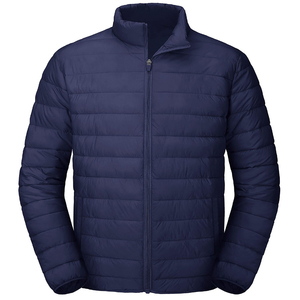 Chaqueta Acolchada para Hombre, Color Borgoña, con Capucha, Cierre de Cremallera, Resistente al Viento, Informal, Otoñal, Relleno de Poliéster, Corte Regular, Logotipo Frontal - Product Image 2