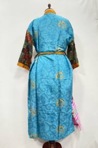 Robe de mariée kimono en soie vintage faite à la main – Respirante, séchage rapide, pour l'été, l'automne et le printemps, avec logo frontal, douce - Product Image 3