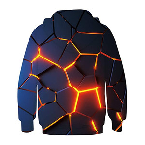 Custom <b>Men's</b> Hooded Sweatshirt Geometric Pattern 3D Print Regular Fit Casual Autumn Wear - Product Image 2