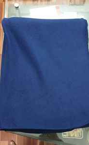 Navy Wool <b>Blankets</b> 80% Wool Woven Wearable Solid Striped Portable for Winter Home Hotel <b>Picnic</b> Use by Harshit international - Product Image 3