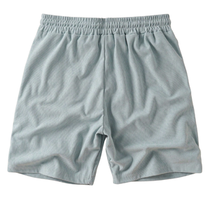Shorts en tricot côtelé pour homme, décontractés, été, cordon de serrage, taille élastique, poches latérales, tissu texturé doux, coupe décontractée, à porter au quotidien - Product Image 2