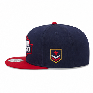 Gorra Snapback Personalizada Azul Marino y Roja, Gorra de Hip Hop de Dos Tonos con Visera Plana, Gorra Snapback con Visera Plana, Gorra de Béisbol con Bordado 3D - Product Image 4