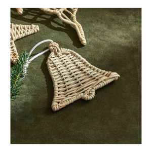 Bring Artisan Charm to Holiday Displays with Vietnamese Handcrafted Rattan Bells for Christmas Decoration - Product Image 1