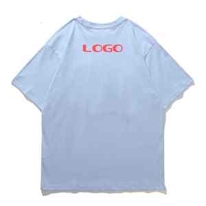 T-shirts pour hommes en coton 100% à col rond avec logo personnalisé en 3D pour impression en relief, motif uni et design tendance - Product Image 3