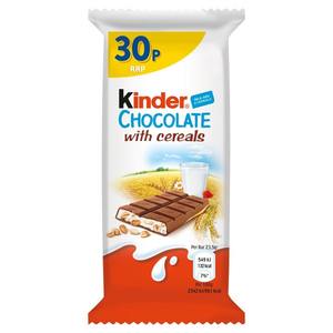 Chocolat Kinderr avec céréales en vente - Barre de chocolat Kinderr, chocolat Kinderr avec céréales blanc 30 g Prix - Product Image 5
