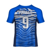 Maillot de football personnalisé grande taille à col en V et manches courtes, imprimé par sublimation, logo brodé, respirant et à séchage rapide