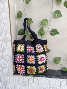 คอลเลกชันใหม่ฤดูร้อนชายหาดฟางกระเป๋าโบฮีเมียนโครเชต์หลายสีHandmadeผู้หญิงไหล่กระเป๋าหญ้าทะเลกระเป๋าสแควร์ - Product Image 4