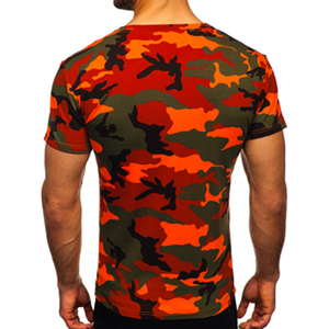 Camiseta de camuflaje para hombre, estilo urbano, de algodón, estampada, de manga corta, informal, holgada, para verano - Product Image 2