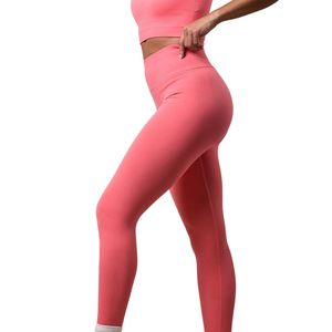 Legging de performance rose corail pour femme, extensible, taille haute, pour le fitness, le yoga et les activités sportives - Product Image 3