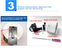 Étiquette en papier thermique noir sur blanc à DK-N55224 directe d'usine Étiquettes en rouleau de papier continu pour imprimante tactile Brorther P