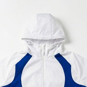 High Sales Custom Logo Blue White Men's Nylon <b>Wind</b> <b>Breaker</b> Sets Suits For Summer Vintage Classic Wear Highstreet Hoodies Shorts - Product Image 6