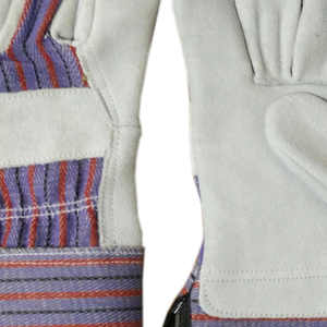 ถุงมือทำงานของแคนาดา ทำจากหนังวัวแท้ พร้อมแผ่นป้องกันฝ่ามือและนิ้วหัวแม่มือและนิ้วชี้ด้วยผ้าฝ้ายบริสุทธิ์ - Product Image 6