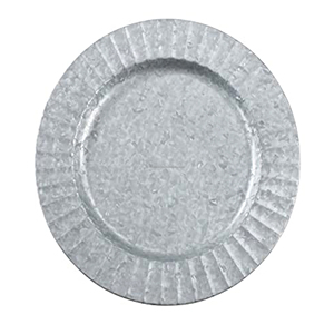 Plaque de chargement galvanisée argentée de 13 pouces, adaptée aux assiettes à salade, plats à soupe et assiettes à dîner, plats à prix personnalisé - Product Image 5