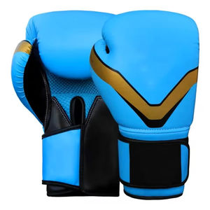 Guantes de Boxeo Profesionales de Cuero Brillante Duradero de Alta Calidad con Logotipo Personalizado OEM, con Agarres para las Manos, para Entrenamiento, 8-14 oz - Product Image 1
