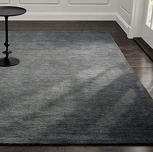 Tapis faits main en laine/soie tuftés à la main - Écologiques, confortables, adaptés aux animaux domestiques, taille et couleur personnalisables, motif gris original pour la maison - Product Image 1