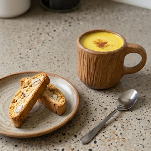 Taza de Café de Madera de Alta Calidad, Taza de Té Rústica Hecha a Mano, Vajilla Personalizada, Diseño Vintage de Madera Sintética, Madera de Teca FSC 100% - Product Image 6
