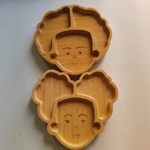 Plateau de service en bois en forme de personnage avec plusieurs compartiments, assiette décorative pour collations, fruits, desserts, maison - Product Image 3