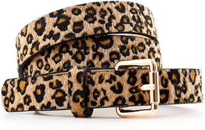 Cinturón de Cuero Vacuno Personalizable de Nuevo Diseño 2026 para Hombre y Mujer, Estilo Occidental con Pelo de Vaca - Product Image 2