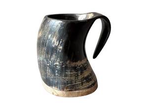Tasses et chopes en céramique en forme de corne de buffle Viking avec poignée logo pour les fêtes - Emballage personnalisable, réutilisable et écologique - Product Image 2