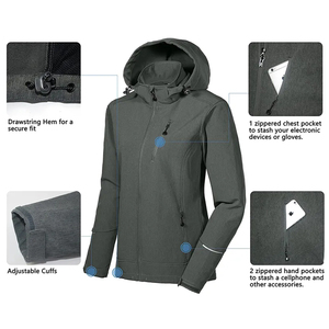 Chaqueta Softshell Ligera, Impermeable, Resistente al Polvo y al Ruido, con Logotipo Personalizado, para Caza, Senderismo y Trekking - Product Image 6