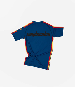 Camiseta Deportiva Saqibandco para Hombre, Azul, para MMA, Manga Corta, Impresión por Sublimación, Secado Rápido, Corte Regular, Ropa Deportiva para Adultos - Product Image 1