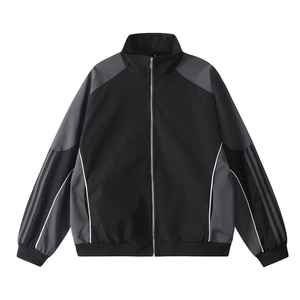 Survêtement coupe-vent avec panneaux réfléchissants de différentes couleurs, pantalon et veste, 100% polyester, imperméable, sportif, léger pour l'hiver - Product Image 5