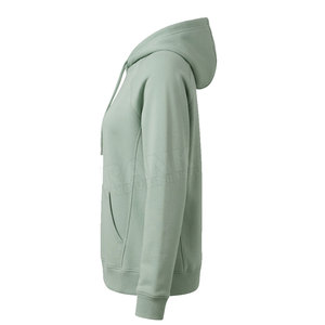 Sudadera con Capucha Verde Claro para Mujer, Color Sólido, Manga Larga, Tejida, Corte Regular, Estilo Casual, Ropa de Otoño - Product Image 3