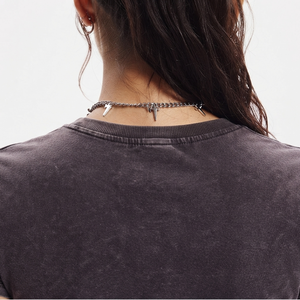 Camiseta Corta de Algodón 100% para Mujer, Manga Corta, Cuello Redondo, Informal, Suave, Ligera, Moda de Verano, Básica y Cómoda - Product Image 3