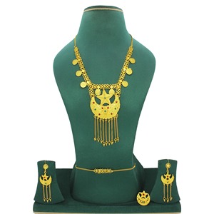 Fournitures de bijouterie Bijoux indiens pour femmes Parure de bijouterie de mariage Dubai plaqué rhodium Vente en gros de boucles d'oreilles dubai en cuivre - Product Image 1