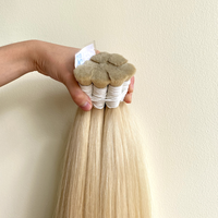 Extensions de cheveux humains vierges vietnamiens lisses en vrac 100g, double épaisseur, doux, brillants, sans perte, couleur et logo personnalisables