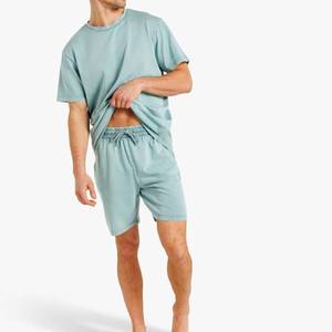 Conjunto Deportivo de Dos Piezas para Hombre, Estilo Casual de Verano, Tejido, Color Liso, Transpirable, Camiseta y Pantalones Cortos, Venta al Por Mayor - Product Image 4