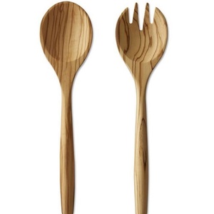 Acacia Wood Salad Server <b>Kitchen</b> <b>Tools</b> High Quality Salad Spoon & Fork Set Cuisine Utensil <b>Gadget</b> Cooking Mixing Stirring Spoon - Product Image 4