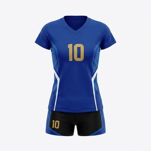 Volleyball Uniform Custom Printed Sublimated Jersey Shorts <b>Set</b> Breathable 100% Polyester Moisture Control Lightweight Fit for - Product Image 1