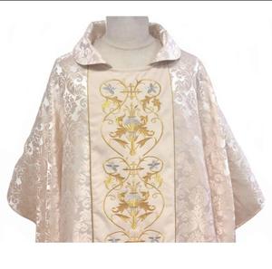 Túnicas de Bautismo Blancas con Bordado Rojo de Paloma, Color y Tela Personalizables, Túnica de Iglesia Unisex para Adultos con Estola 2026 - Product Image 6